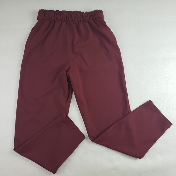 Lululemon Keep Moving 7/8 Pant Womens 6 Burgundy Pull On Casual Luxtreme Ankle - Picture 6 of 14